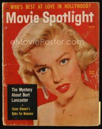 9m185 MOVIE SPOTLIGHT magazine October 1954 wonderful portrait of beautiful Marilyn Monroe!