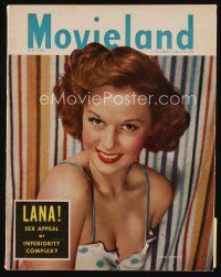 9m161 MOVIELAND magazine July 1948 great smiling portrait of sexy Susan Hayward by L. Willinger!