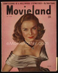 9m159 MOVIELAND magazine May 1948 portrait of sexy smiling Diana Lynn by Bill Stone!