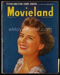 9m165 MOVIELAND magazine November 1948 smiling head & shoulders portrait of Ingrid Bergman!
