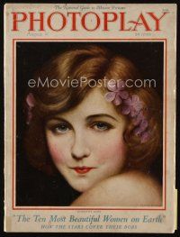 9m112 PHOTOPLAY magazine August 1925 artwork of pretty Dorothy Gish by Charles Sheldon!