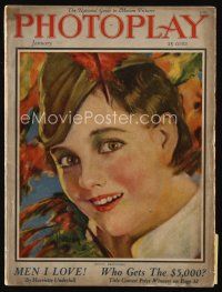 9m105 PHOTOPLAY magazine Jan 1925 colorful art of Betty Bronson as Peter Pan by Frederick Duncan!