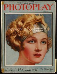 9m111 PHOTOPLAY magazine July 1925 art of pretty blonde Greta Nissen by Tempest Inman!