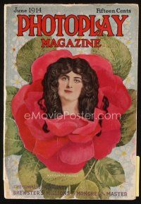9m099 PHOTOPLAY magazine June 1914 Margarita Fischer, Ruth Roland, Brewster's Millions & more!