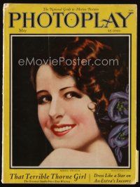 9m109 PHOTOPLAY magazine May 1925 art of beautiful smiling Norma Shearer by Tempest Inman!