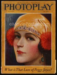 9m115 PHOTOPLAY magazine November 1925 great art portrait of Aileen Pringle by Charles Sheldon!