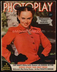 9m120 PHOTOPLAY magazine November 1940 great smiling close up of Paulette Goddard by Paul Hesse!