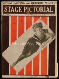 9m190 STAGE PICTORIAL magazine August 1912 Miss Annette Kellerman, Australian diving beauty!