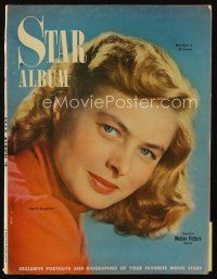 9m179 STAR ALBUM magazine 1949 great head & shoulders portrait of pretty Ingrid Bergman!