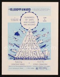 9m261 DEVIL'S TRIANGLE pressbook '70 100s of ships and planes are missing in the Bermuda Triangle!