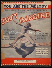 9m417 JUST IMAGINE sheet music '30 Maureen O'Sullivan, I Am The Only Words, You Are The Melody!