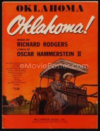 9m426 OKLAHOMA stage play sheet music R80s Rodgers & Hammerstein musical, the title song!
