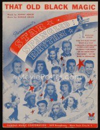 9m438 STAR SPANGLED RHYTHM sheet music '43 Paramount's best 1940s stars, That Old Black Magic!