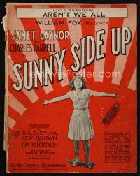 9m440 SUNNY SIDE UP sheet music '29 Janet Gaynor, I'm A Dreamer, Aren't We All!