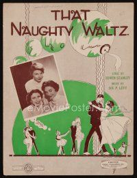9m447 THAT NAUGHTY WALTZ sheet music '20 cool deco artwork of couples dancing!