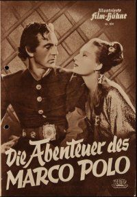 9m341 ADVENTURES OF MARCO POLO German program '50 Gary Cooper, Basil Rathbone, different images!