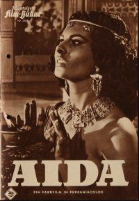 9m344 AIDA German program '56 different images of sexy Sophia Loren in Verdi's Italian opera!