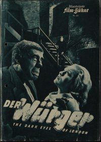 9m362 HUMAN MONSTER German program '49 Bela Lugosi, The Dark Eyes of London, different images!