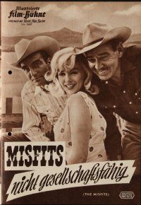 9m375 MISFITS German program '61 Clark Gable, Marilyn Monroe, Clift, John Huston, different!