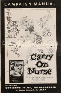 9m255 CARRY ON NURSE pressbook '60 English hospital sex, the screen's fastest funniest farce!