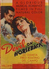 9m260 DEVIL ON HORSEBACK pressbook '36 pretty Lili Damita in a glorious musical romance!