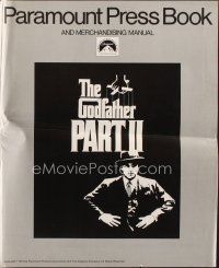 9m287 GODFATHER PART II pressbook '74 Al Pacino in Francis Ford Coppola classic crime sequel!