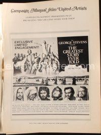 9m292 GREATEST STORY EVER TOLD pressbook '65 George Stevens, Max von Sydow as Jesus!