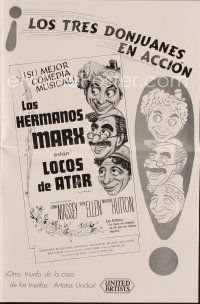 9m306 LOVE HAPPY Spanish/U.S. pressbook '49 Marx Brothers and sexy girls in musical Girlesque!