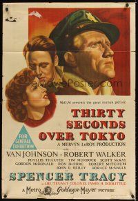 9p409 THIRTY SECONDS OVER TOKYO Aust 1sh '44 art of pilot Spencer Tracy, Van Johnson & Thaxter!