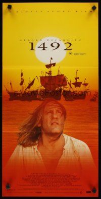 9p417 1492 CONQUEST OF PARADISE Aust daybill '92 Ridley Scott, Gerard Depardieu, cool image!