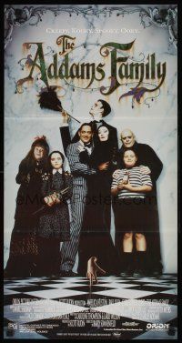 9p432 ADDAMS FAMILY Aust daybill '91 Raul Julia, Christina Ricci, Christopher Lloyd!