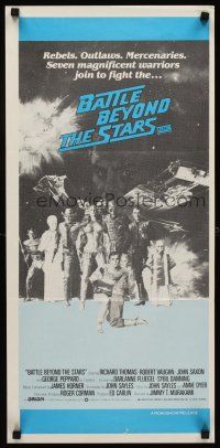 9p476 BATTLE BEYOND THE STARS Aust daybill '80 Richard Thomas, Robert Vaughn, cool sci-fi!