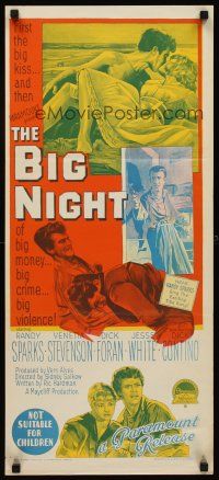 9p494 BIG NIGHT Aust daybill '60 Richardson Studio art, big money, big crime, big violence!