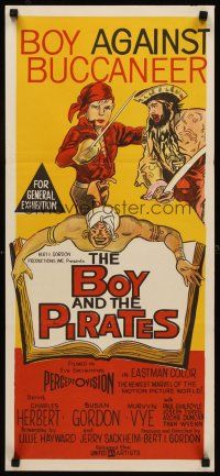 9p510 BOY & THE PIRATES Aust daybill '60 Charles Herbert, most amazing adventure a boy ever lived!