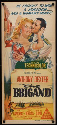 9p517 BRIGAND Aust daybill '52 Anthony Dexter, Jody Lawrance, inspired by Alexandre Dumas!