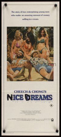 9p555 CHEECH & CHONG'S NICE DREAMS Aust daybill '81 two men who make money selling ice cream!