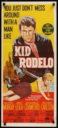 9p733 KID RODELO Aust daybill '66 you just don't mess with a man like Don Murray, sexy Janet Leigh!