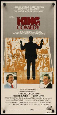 9p736 KING OF COMEDY Aust daybill '83 Robert De Niro, Jerry Lewis, directed by Martin Scorsese!