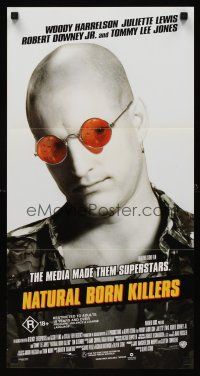 9p803 NATURAL BORN KILLERS Aust daybill '94 Oliver Stone, Woody Harrelson, Juliette Lewis!