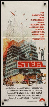 9p890 STEEL Aust daybill '79 Steve Carver directed, Lee Majors, Jennifer O'Neill!