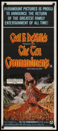 9p912 TEN COMMANDMENTS Aust daybill R72 Cecil B. DeMille classic starring Charlton Heston & Brynner!