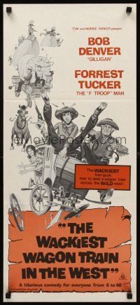9p964 WACKIEST WAGON TRAIN IN THE WEST Aust daybill '76 Bob Gilligan Denver, Forrest F Troop Tucker