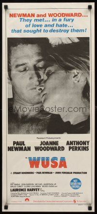 9p989 WUSA Aust daybill '70 different close image of Paul Newman & Joanne Woodward!