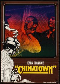 9p252 CHINATOWN German '74 classic image of Jack Nicholson's nose being cut by Roman Polanski!