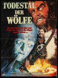 9p268 HILLS HAVE EYES 2 German '85 Wes Craven horror, cool horror art of Michael Berryman!