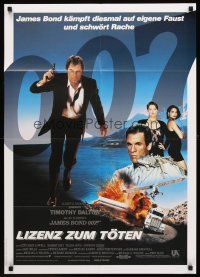 9p271 LICENCE TO KILL German '89 Timothy Dalton as James Bond, he's out for revenge!