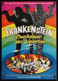 9p290 WAR OF THE GARGANTUAS German '68 Furankenshutain no kaiju: Sanda tai Gaira, Toho, monsters!