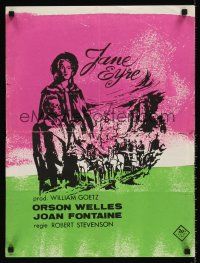 9p243 JANE EYRE German 16x23 R50s Orson Welles as Edward Rochester, Joan Fontaine as Jane!