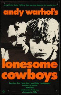 9p244 LONESOME COWBOYS German 12x19 '74 Andy Warhol surreal western, Joe Dallesandro!