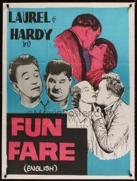9p026 FUN FARE Indian R60s image of Stan Laurel & Oliver Hardy & couples kissing!